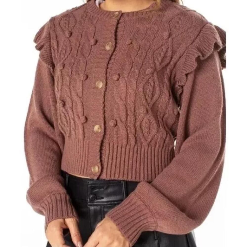 Celebrity-pink Women's Brown Cardigan